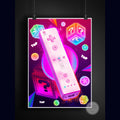 Retro Neon Gaming Canvas Poster