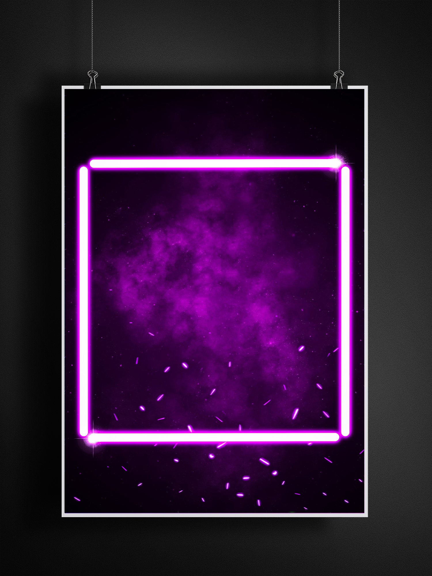 Retro Neon Gaming Canvas Poster